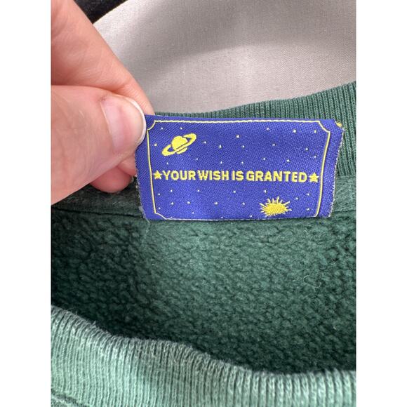 Coney Island Picnic Sweatshirt Womens Medium Green Alpine Ski Pullover Graphic - Picture 5 of 7